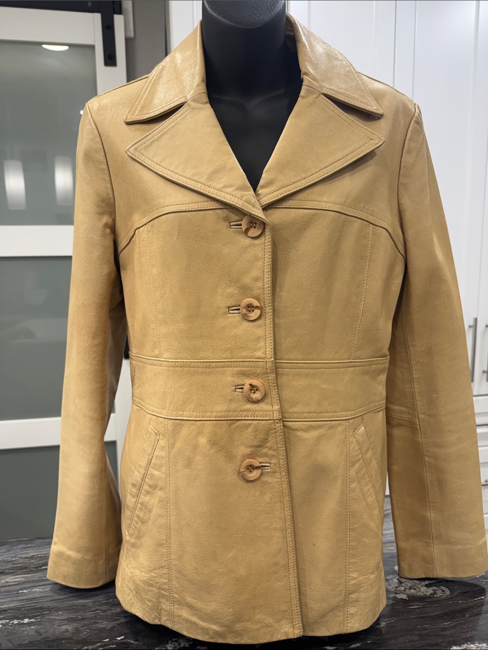 Le Château Vintage Genuine Leather Jacket | Women’s Small | Tan